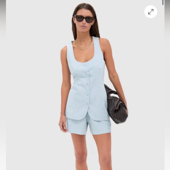 NWT Tuckernuck Brett Washed Denim Top - Picture 2 of 6